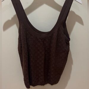 Abercrombie Knit Checkered Tank Top